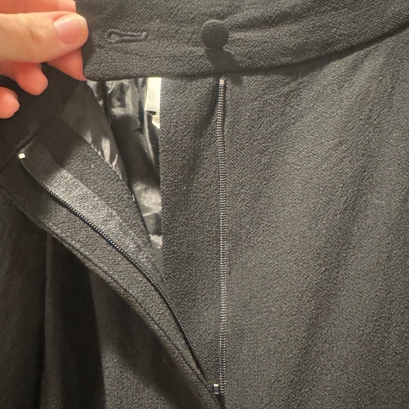 Eileen Fisher 100% Wool Black Wide Leg Pants - Picture 6 of 9